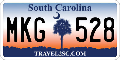 SC license plate MKG528