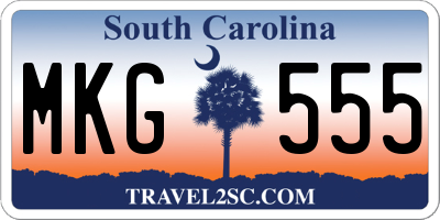 SC license plate MKG555