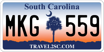 SC license plate MKG559
