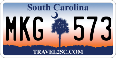 SC license plate MKG573
