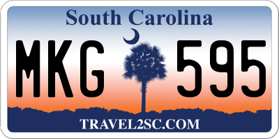SC license plate MKG595