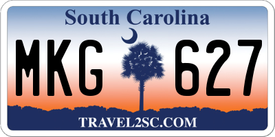 SC license plate MKG627
