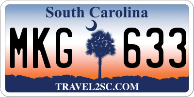 SC license plate MKG633