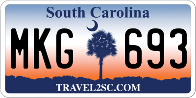 SC license plate MKG693