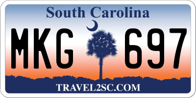 SC license plate MKG697