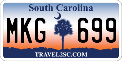 SC license plate MKG699
