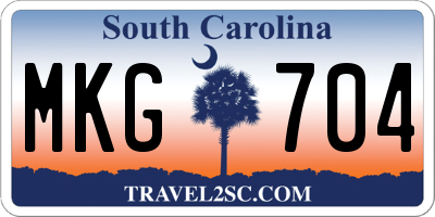 SC license plate MKG704