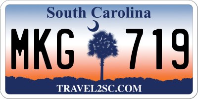 SC license plate MKG719