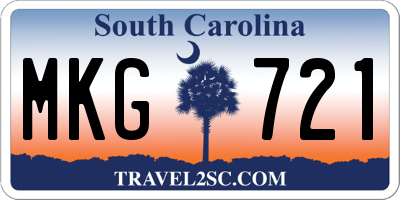 SC license plate MKG721