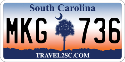 SC license plate MKG736