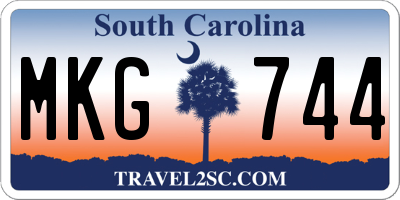 SC license plate MKG744