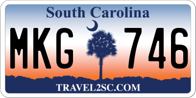 SC license plate MKG746