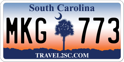 SC license plate MKG773