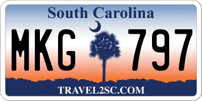 SC license plate MKG797