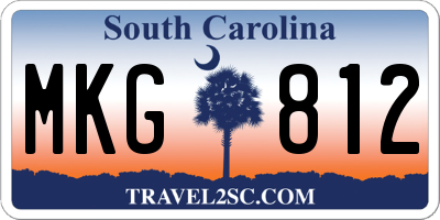 SC license plate MKG812