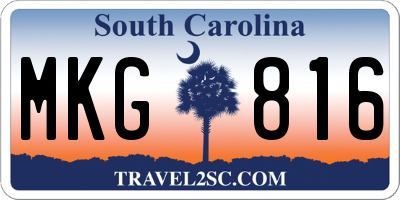 SC license plate MKG816
