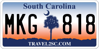 SC license plate MKG818