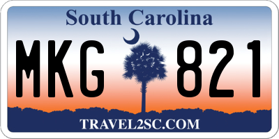 SC license plate MKG821
