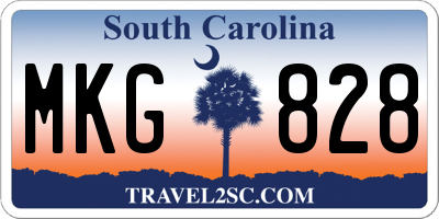SC license plate MKG828