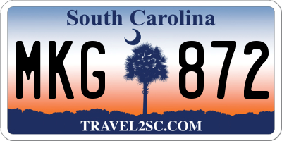 SC license plate MKG872