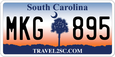 SC license plate MKG895