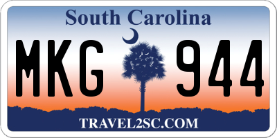SC license plate MKG944