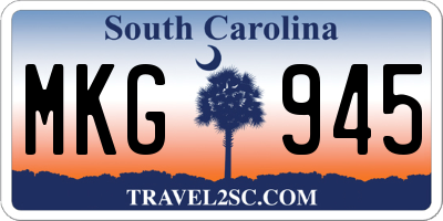 SC license plate MKG945