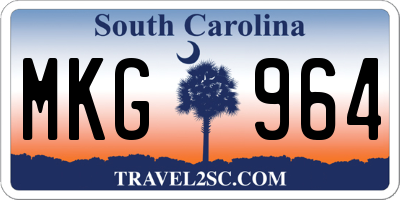 SC license plate MKG964