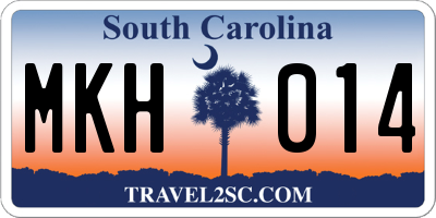 SC license plate MKH014