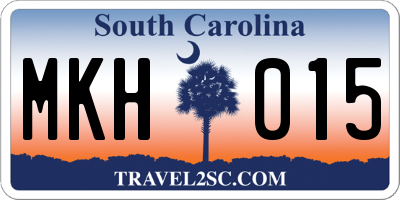SC license plate MKH015