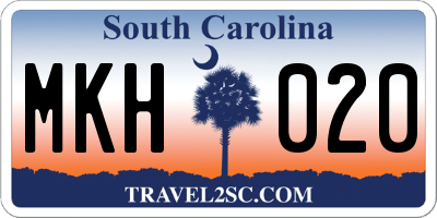 SC license plate MKH020