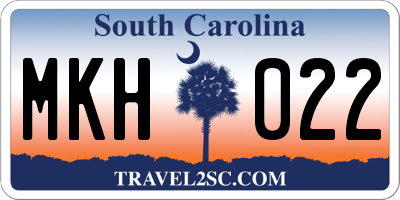 SC license plate MKH022