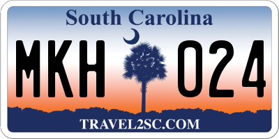 SC license plate MKH024