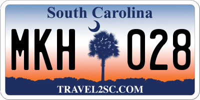 SC license plate MKH028