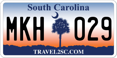 SC license plate MKH029
