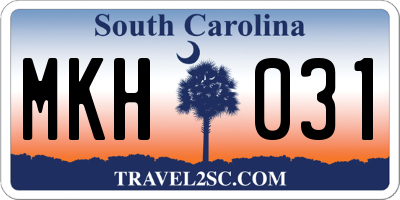 SC license plate MKH031