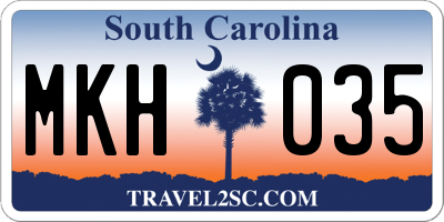 SC license plate MKH035