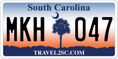 SC license plate MKH047