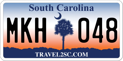 SC license plate MKH048