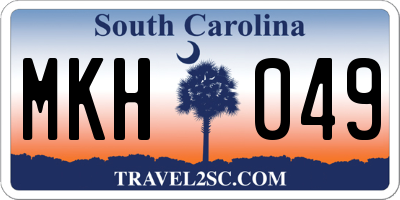 SC license plate MKH049