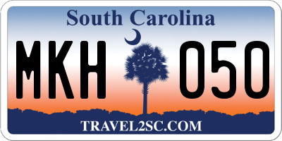 SC license plate MKH050