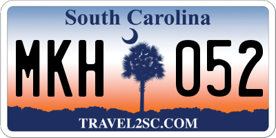 SC license plate MKH052