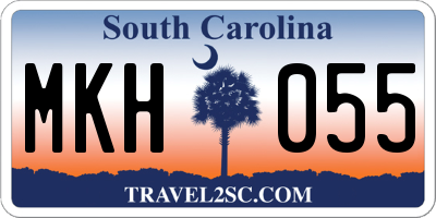 SC license plate MKH055
