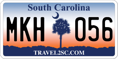 SC license plate MKH056