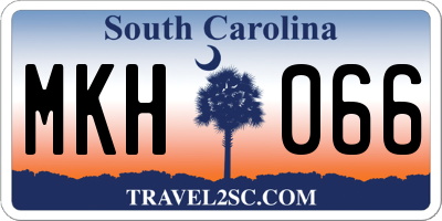 SC license plate MKH066