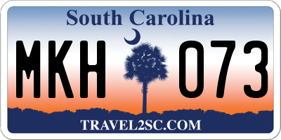 SC license plate MKH073