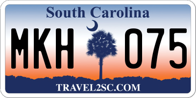 SC license plate MKH075