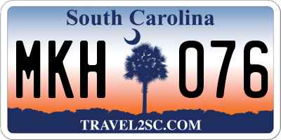SC license plate MKH076