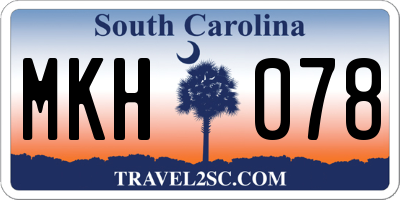 SC license plate MKH078