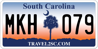 SC license plate MKH079
